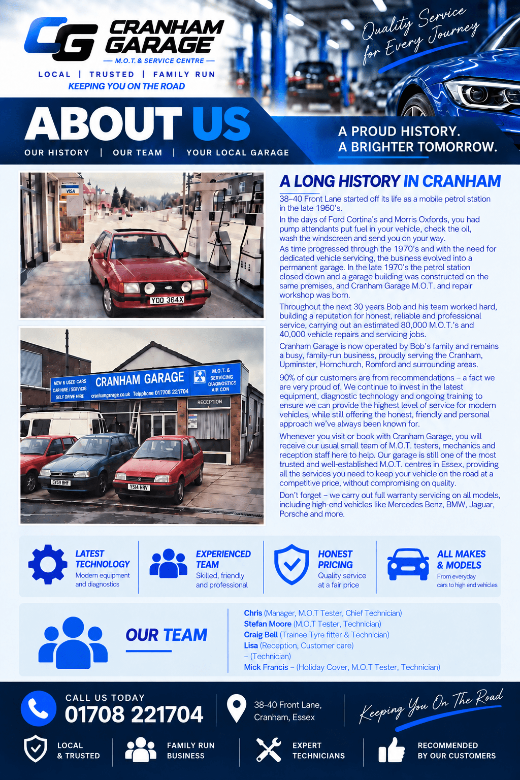 Cranham Garage About Us - Our History and Team