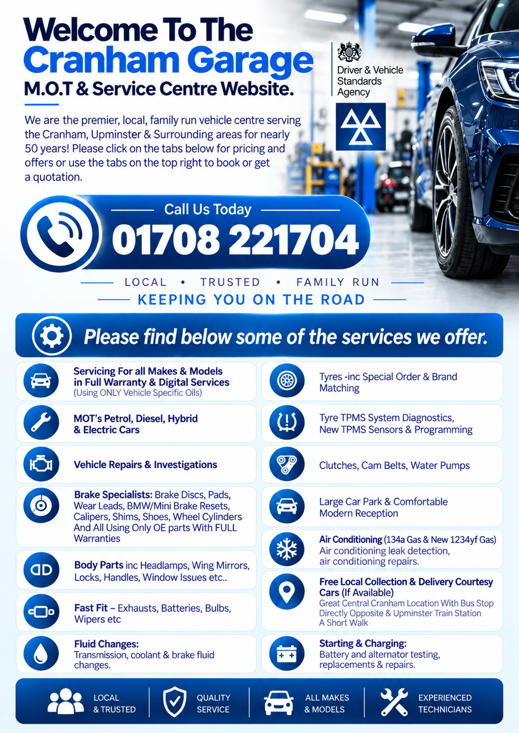 Cranham Garage MOT, Servicing and Vehicle Services